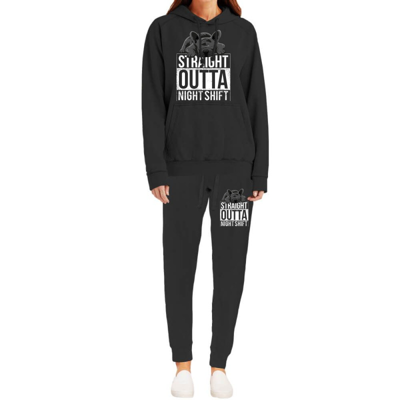 French Bulldog Straight Outta Night Shift Hoodie & Jogger Set | Artistshot