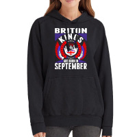 Briton Kings Are Born In September Vintage Hoodie | Artistshot