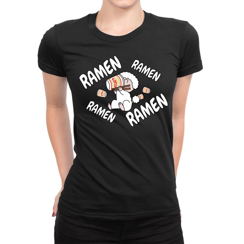 Instant Ramen Poodle Ladies Fitted T-shirt | Artistshot