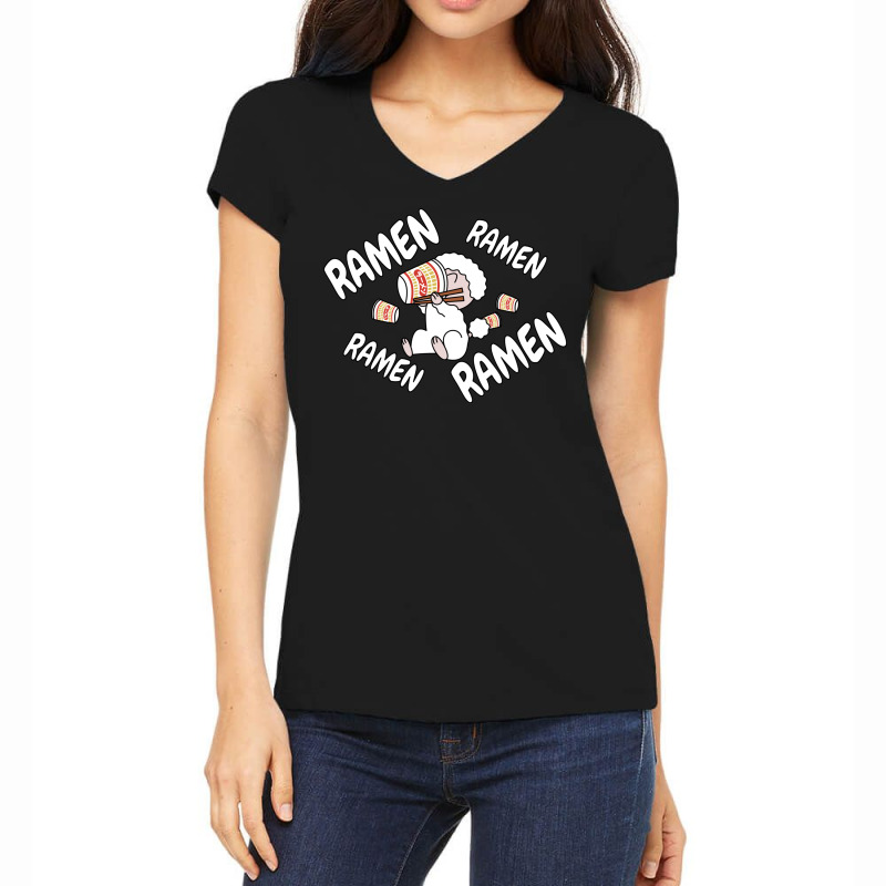 Instant Ramen Poodle Women's V-neck T-shirt | Artistshot
