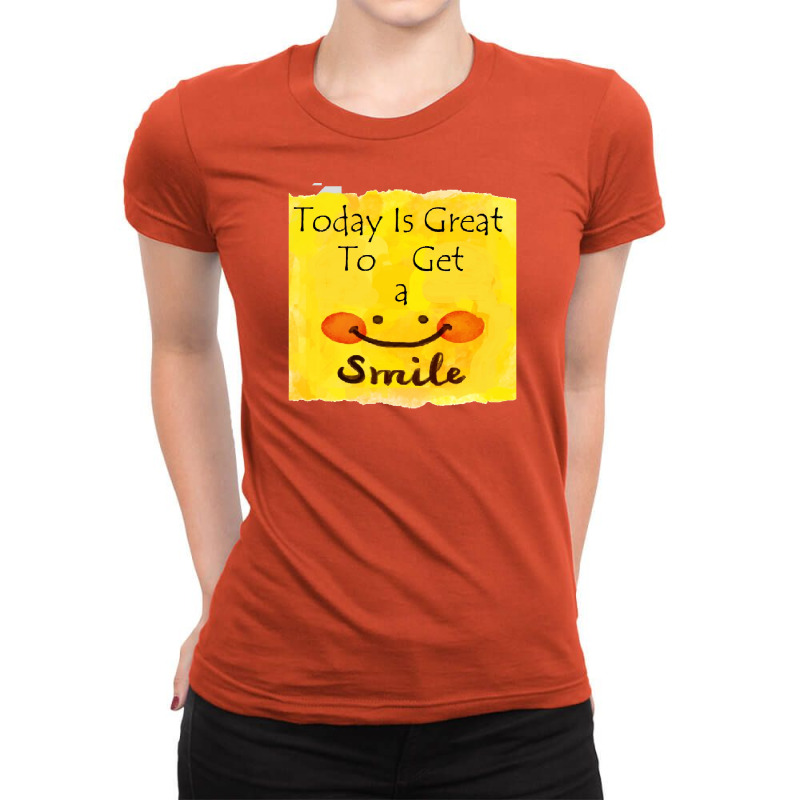 Smile Ladies Fitted T-Shirt by adir | Artistshot