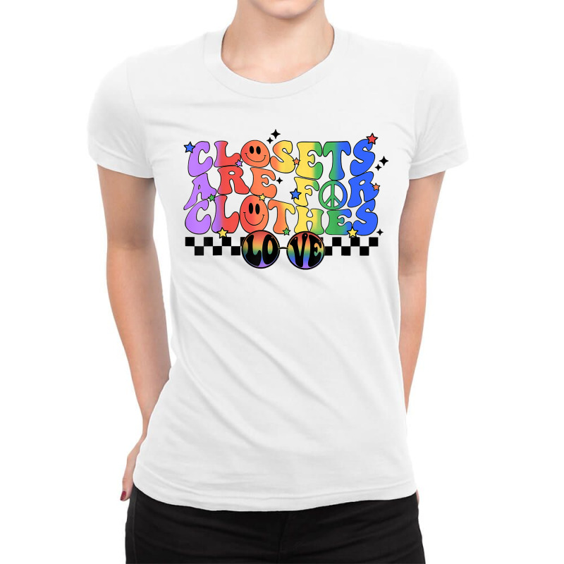 Closets Are For Clothes Gay Pride National Coming Out Day T Shirt Ladies Fitted T-Shirt by kewisharemeliadq | Artistshot