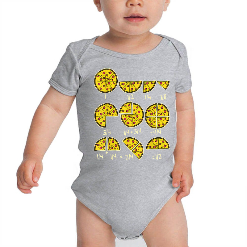 Pizza Salami Cheese Quick Math Fractions Math Teachers T Shirt Baby Bodysuit by maionexzweddel1i | Artistshot