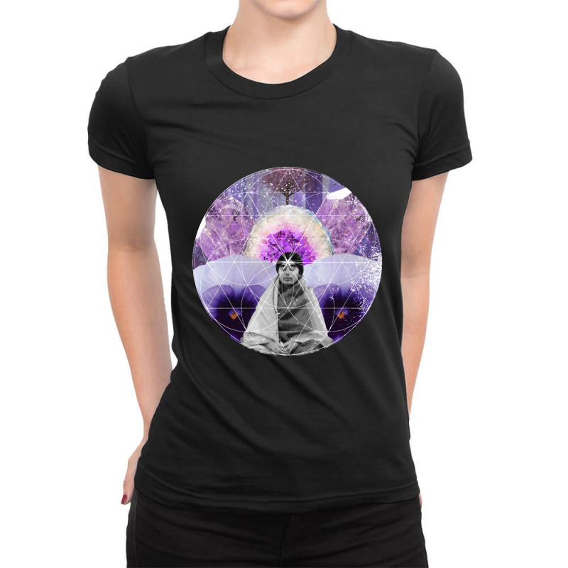 Mother Sacred Geometry Circle   Divine Feminine Ladies Fitted T-Shirt by dinginsenter | Artistshot