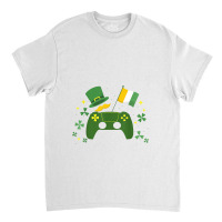 Irish Video Game Controller St Patricks Day Gamer Boys Girls Classic T-shirt | Artistshot