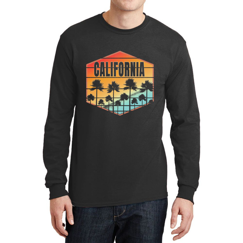 California Sunset Palm Trees Summer Long Sleeve Shirts | Artistshot