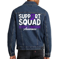 Awareness Support Squad I Lung Infections & Cystic Fibrosis Tank Top Men Denim Jacket | Artistshot