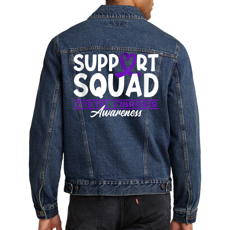 Awareness Support Squad I Lung Infections & Cystic Fibrosis Tank Top Men Denim Jacket | Artistshot