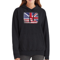 British American Flag Great Britain T Shirt Vintage Hoodie | Artistshot