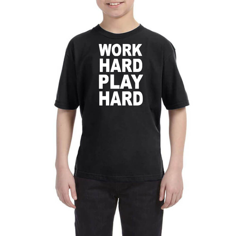 Work Out Play Hard Funny Youth Tee by michaelnaher | Artistshot