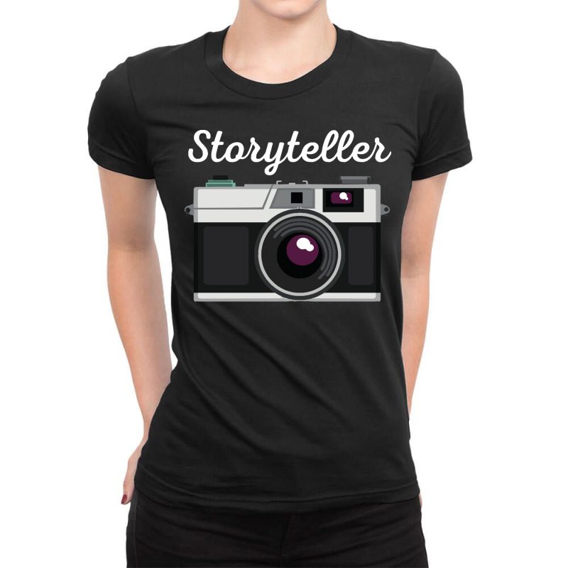 Photographer T  Shirt Storyteller Camera Photography T  Shirt Ladies Fitted T-Shirt by lizardgasp | Artistshot