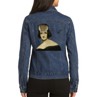 Reading Novel Girl Ladies Denim Jacket | Artistshot