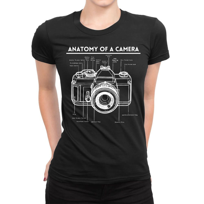 Photography T  Shirt Anatomy Of A Camera Photographer Photography T  S Ladies Fitted T-Shirt by lizardgasp | Artistshot