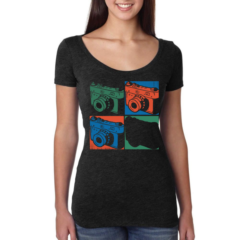 Photography T  Shirt Camera Photographer Photograph Pop Art Photograph Women's Triblend Scoop T-shirt by lizardgasp | Artistshot