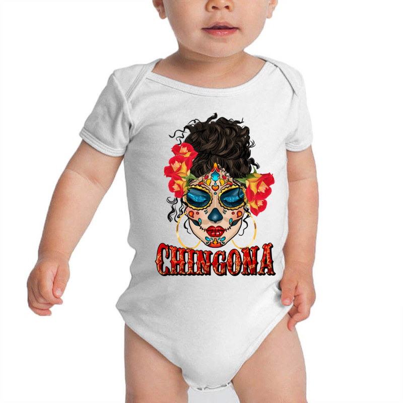 Chingona Latina Bun Mama Baby Bodysuit by BundleAndBundleShop | Artistshot