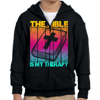 Bible Therapy T  Shirt The Bible Is My Therapy T  Shirt (2) Youth Zipper Hoodie | Artistshot