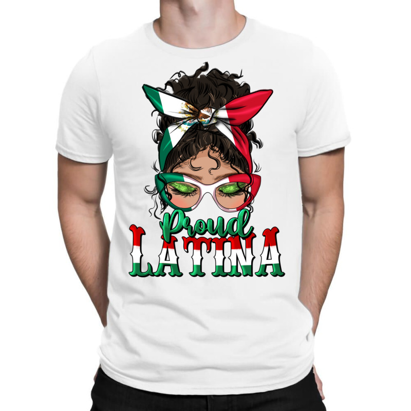 Proud Latina Messy Bun Mama T-Shirt by BundleAndBundleShop | Artistshot