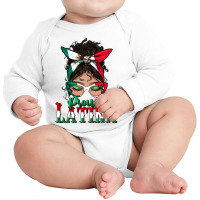 Proud Latina Messy Bun Mama Long Sleeve Baby Bodysuit | Artistshot