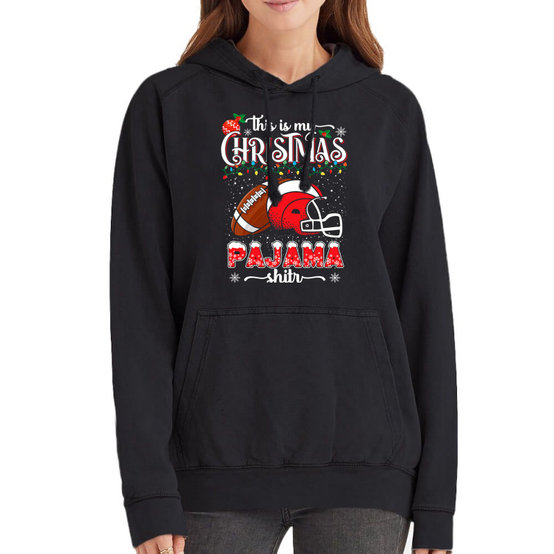 Football Men Women Football Christmas Pajama 57 Football Player Vintage Hoodie by permad | Artistshot