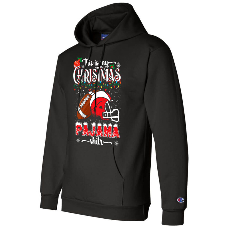 Football Men Women Football Christmas Pajama 57 Football Player Champion Hoodie by permad | Artistshot