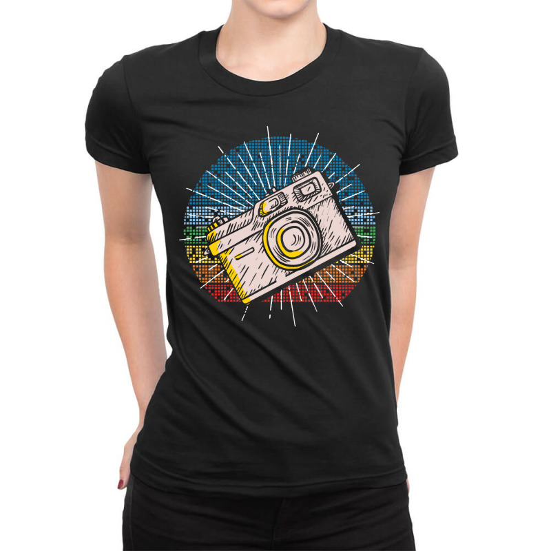 Photography T  Shirt Photograph Camera Photo Photographer Retro Photog Ladies Fitted T-Shirt by lizardgasp | Artistshot