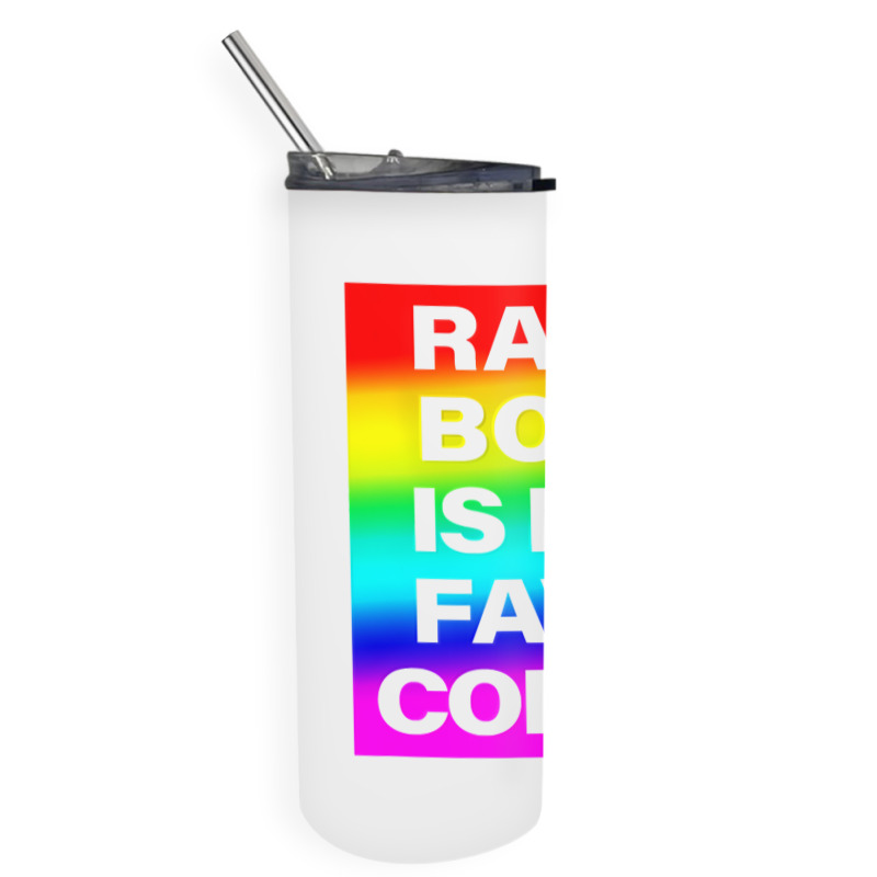 Rainbow Is My Fave Color Graphic Bold Type Tshirt Skinny Tumbler | Artistshot