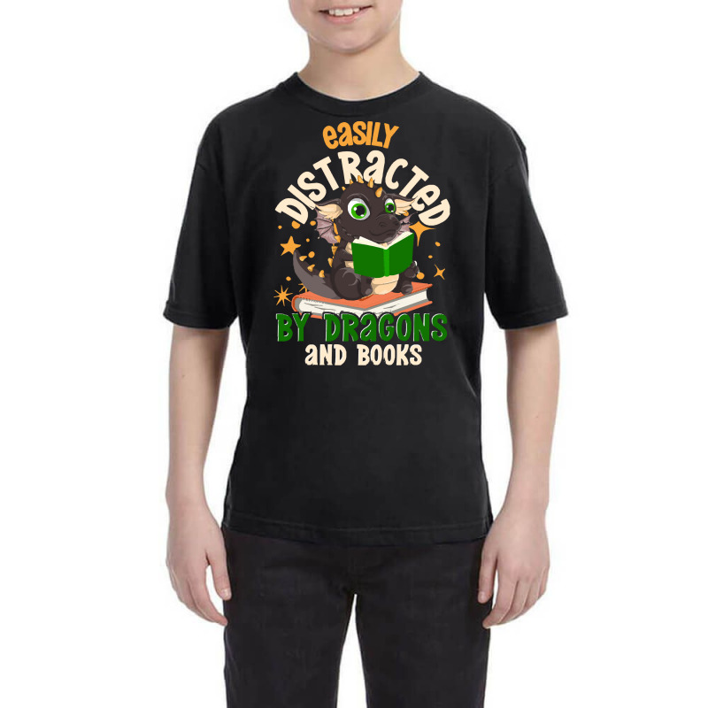 Book Dragon T  Shirt Magical Animal Funny Book Lover Reader Cute Book Youth Tee by jaylinconsidine282 | Artistshot