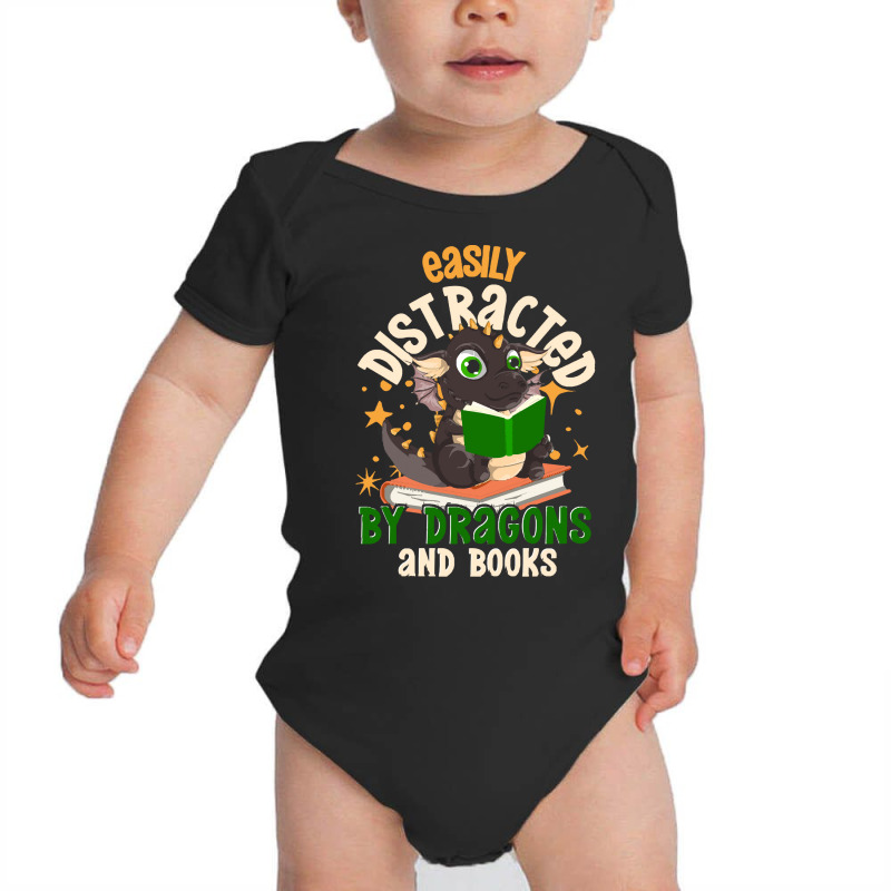 Book Dragon T  Shirt Magical Animal Funny Book Lover Reader Cute Book Baby Bodysuit by jaylinconsidine282 | Artistshot