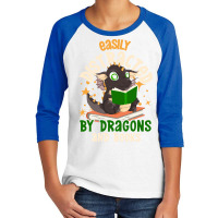 Book Dragon T  Shirt Magical Animal Funny Book Lover Reader Cute Book Youth 3/4 Sleeve | Artistshot