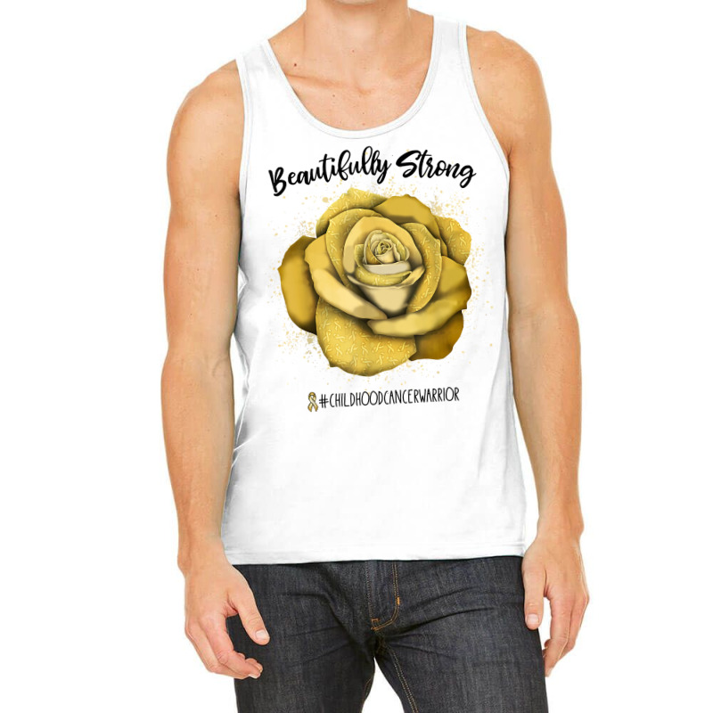 Beautifully Strong Childhood Cancer Warrior Rose T Shirt Tank Top | Artistshot