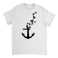 Anchor With Flying Birds   Sea Captain Animal Gift T Shirt Classic T-shirt | Artistshot