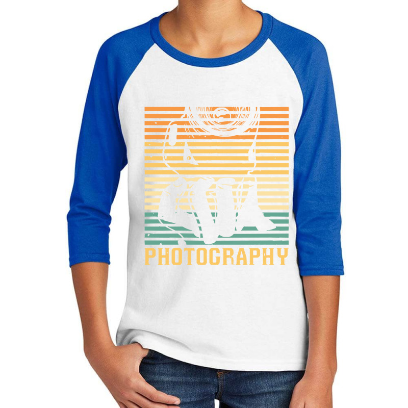 Photography T  Shirt Retro Camera Photo Photographer   Vintage Photogr Youth 3/4 Sleeve by lizardgasp | Artistshot