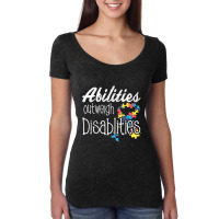 Abilities Outweights Disabilities Autism Awareness Women's Triblend Scoop T-shirt | Artistshot