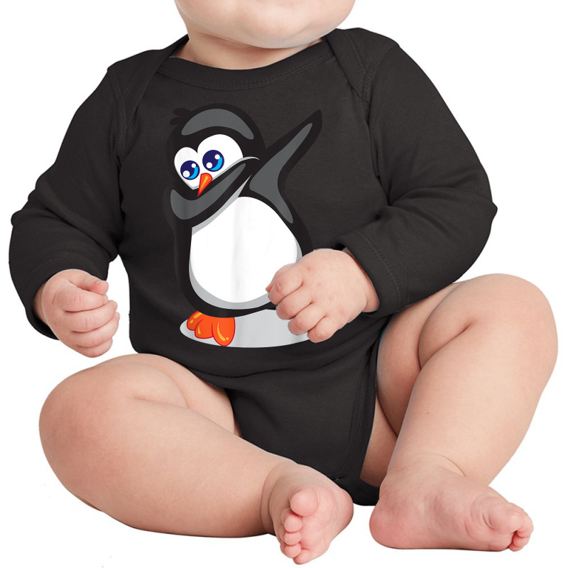 Penguin Dabbing Shirt  Funny Sea Birds Dancing T Shirt Gift Long Sleeve Baby Bodysuit by michealamifflin | Artistshot