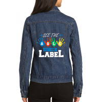 Autism Awareness Disability Support Sped Ladies Denim Jacket | Artistshot