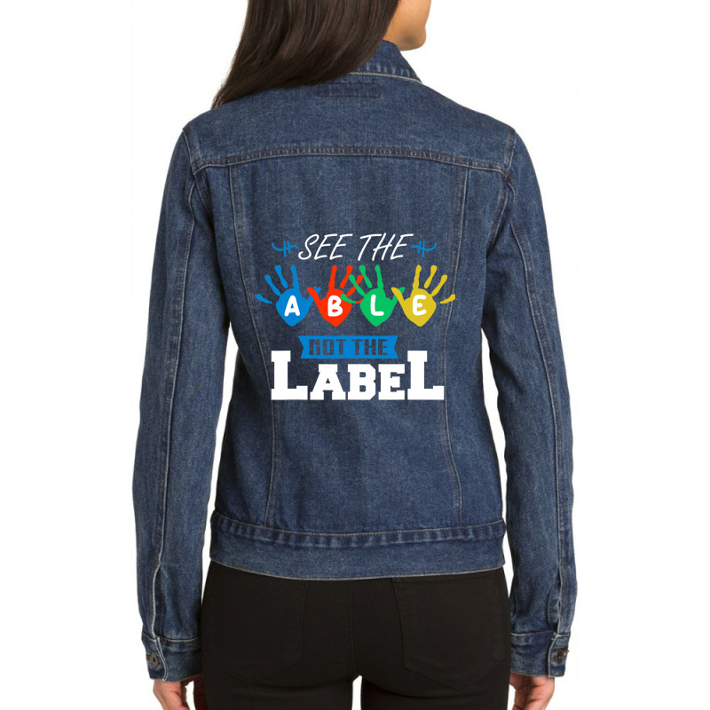 Autism Awareness Disability Support Sped Ladies Denim Jacket by LeiThompson | Artistshot