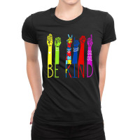 Autism Awareness Be Kind Sign Language Hand Talking Teachers Ladies Fitted T-shirt | Artistshot