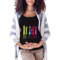 Autism Awareness Be Kind Sign Language Hand Talking Teachers Maternity Scoop Neck T-shirt | Artistshot