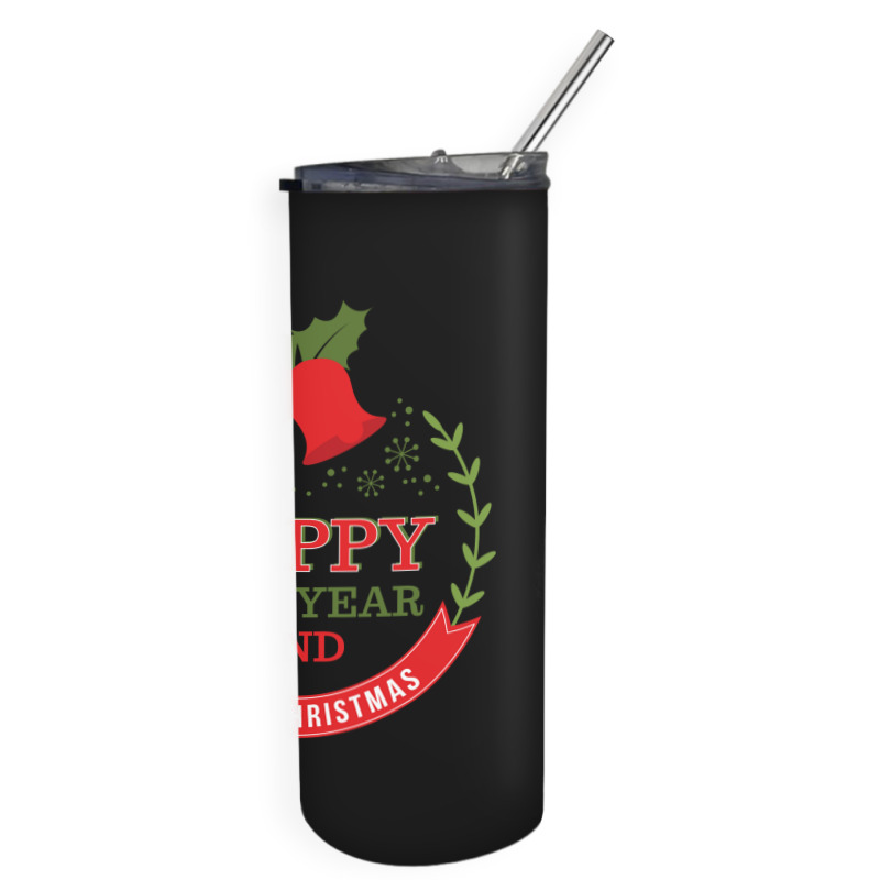 Happy New Year And Merry Christmas - Jingle Bells Skinny Tumbler | Artistshot