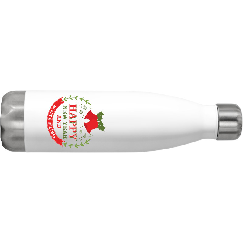 Happy New Year And Merry Christmas - Jingle Bells Stainless Steel Water Bottle | Artistshot