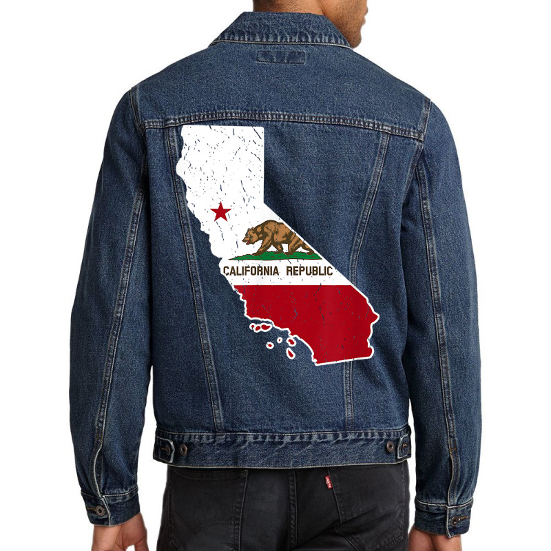 California Map Shirt   California Flag Gift Men Denim Jacket | Artistshot