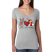 Peace Love Christmas Tis The Season Christmas Family Pajamas T Shirt Women's Triblend Scoop T-shirt | Artistshot