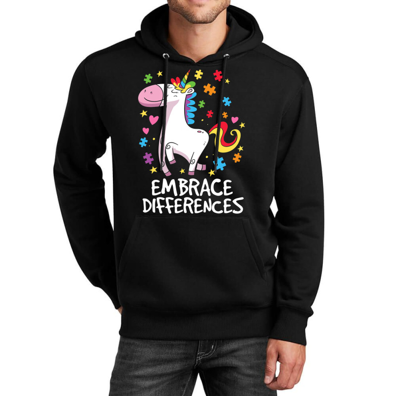 Embrace Different Unicorn Autism Awareness Day Unisex Hoodie | Artistshot