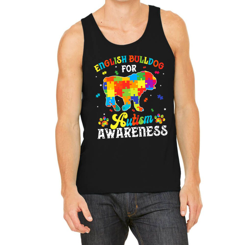 English Bulldog Dog Autism Awareness Tank Top | Artistshot