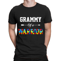 Grammy Of A Warrior Autism Awareness Family Support T-shirt | Artistshot