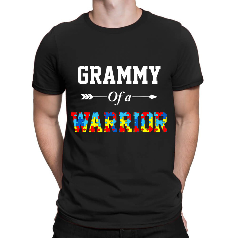 Grammy Of A Warrior Autism Awareness Family Support T-shirt | Artistshot