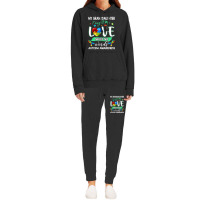 Granddaughter Taught Me Love Needs No Words Autism Hoodie & Jogger Set | Artistshot