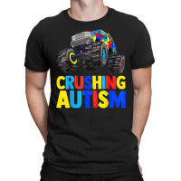 Monster Truck Crushing Austim Autism Awareness (3) T-shirt | Artistshot