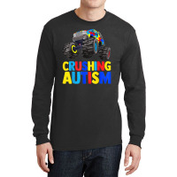 Monster Truck Crushing Austim Autism Awareness (3) Long Sleeve Shirts | Artistshot