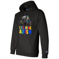 Monster Truck Crushing Austim Autism Awareness (3) Champion Hoodie | Artistshot